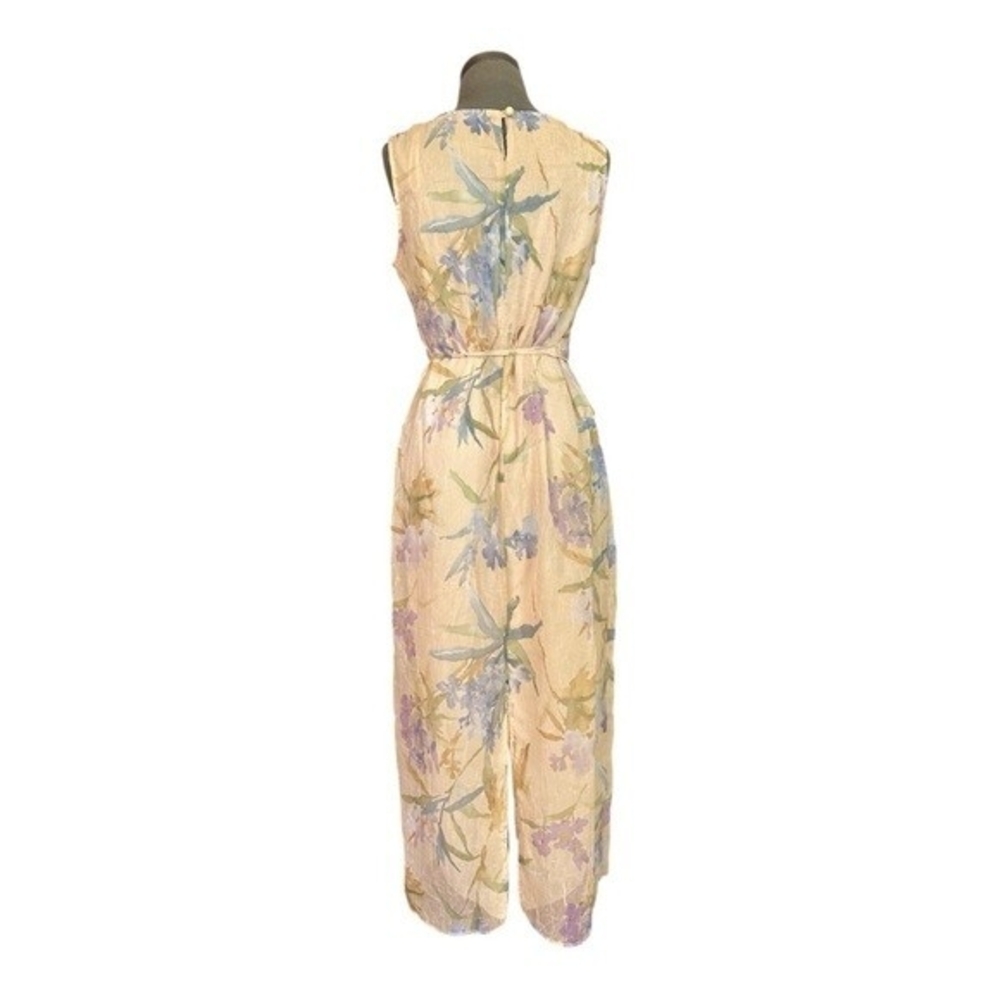 Scarlett Vintage Pastel Floral Sleeveless Maxi Dress Blue Purple Green Size 9-10 - Picture 6 of 8